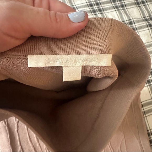 Jonathan Simkhai Blush Pink Stretch Knit Intarsia Textured Bodycon Midi Skirt XS - Picture 13 of 16